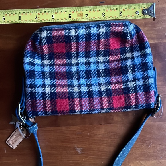 Plaid wool small coach purse- never used - Picture 5 of 5